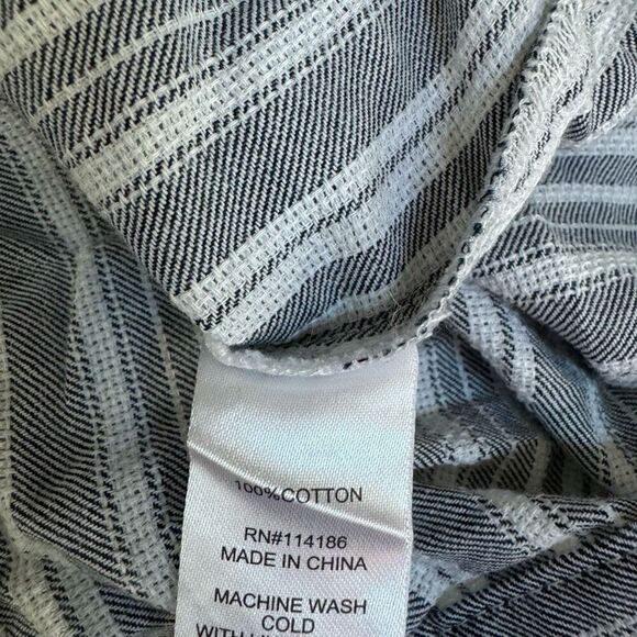 89th + Madison Button Down Striped 100% Cotton Jacket Sz 0X - Picture 5 of 7